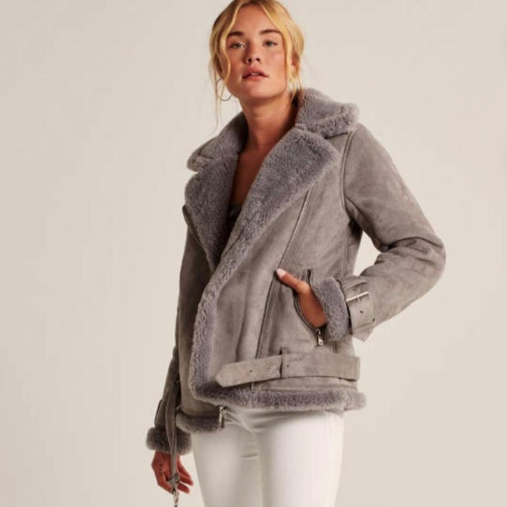 Abercrombie moto aviator Jacket